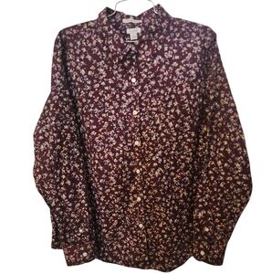 L.L. Bean ladies wrinkle-free pinpoint Oxford shirt